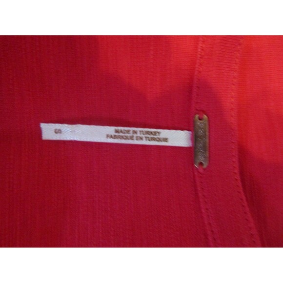 Free People Ellery Top Red Puff Sleeve Pullover Form Fitting NWOT Womens Size S - Picture 6 of 7